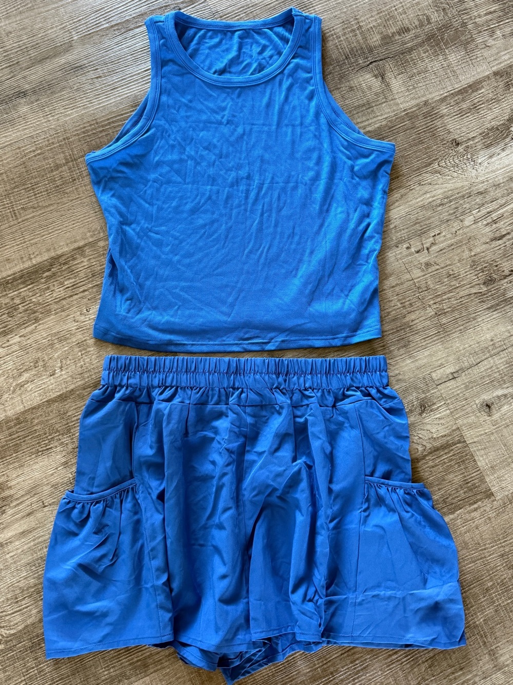 Girls' Blue Tank Top and Skort Set - Comfortable Everyday Playwear